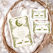 Vintage Mond Botanischer Babyshower Einladung