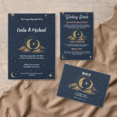 Celestial Moon Wedding Envelope Seal Runder Aufkleber (Personalisiere diese Kollektion eines unabhängigen Creators.)