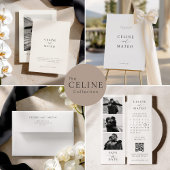 CELINE Minimalist Simple Wedding Invitation Einladung