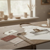 Gray Flower Pottery Ceramic Artist Tool sculpture Visitenkarte