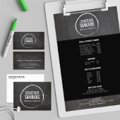 PERSONAL TRAINER SKETCH LOGO auf Red Business Card Visitenkarte