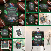 Chalkboard Es ist Game Time Football Baby Shower Begleitkarte