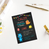 Chalkboard niedliche Monster Erstes Geburtstagsjun Serviette