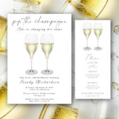 Champagner Bridal Shower Dankeskarte