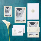 Champagne Glasses Wedding RSVP Karte (Personalisiere diese Kollektion eines unabhängigen Creators.)