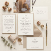 Champagner-Taupe-Hochzeitsprobe Einladung