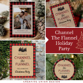 Channel Flannel Weihnachtsbuch-Untersetzer des Par Runder Pappuntersetzer