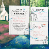 Elfenbeinhintergrund Schwarzer Schriftart Kapelle  Einladung