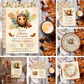 A Little Acorn Fall Baby Shower Serviette