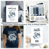 Gemini Zodiac ThemenGeburtstagsparty Tischnummer
