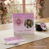 Pretty Falling Rose Gold Glitter 21st Birthday Große Geschenktüte