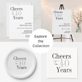 40. Geburtstag Cheers Minimal Geburtstagsparty Einladung