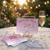 Pretty Falling Rose Gold Glitter 50th Birthday Große Geschenktüte