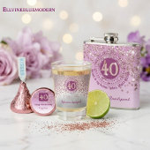 40. Geburtstag Klasse Falling Rose Gold Glitzer Pappbecher