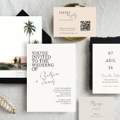 Chic Simple Script Danke Hochzeit Runder Aufkleber