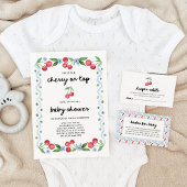 Red Cherries | Whimsical Retro Baby Dusche Willkom Poster