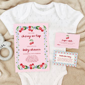 Red Whimsical Retro Cherries | Bücher für Baby Begleitkarte