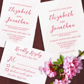 Cherry Red Wedding Pergament Einladungen