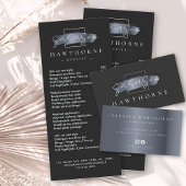 Chic Brush Stroke Black Imitats Silver Gray Monogr Notizblock