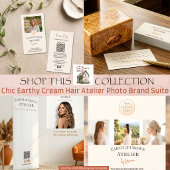 Cream Terracotta Chic Haarstudio Termin Visitenkarte