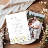 Chic Floral Spring Calligraphy Brautparty Pergament Einladungen