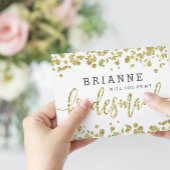 Gold Confetti Tischname Platzkarte
