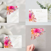 Hellrosa Blumenzwiebelblume Weiß Einladung