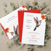 Chic Hummingbird und Orange Blume Wedding Weinetikett (Personalisieren Sie die Kollektion dieses unabhängigen Creators. Test)