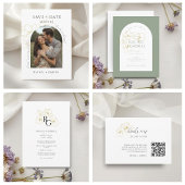 Grey and white | Chic Minimal Wedding RSVP