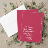 Chic Retro Summer Pink Monogram Wedding Programm (Personalisieren Sie die Kollektion dieses unabhängigen Creators. Test)