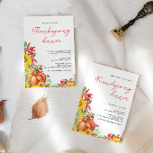 Fall Erntedank Wasserfarbe Pumpkin Geschirrtuch