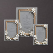 Chic Vintage Blumen Golden Frame Wedding RSVP Karte (Personalisiere diese Kollektion eines unabhängigen Creators.)