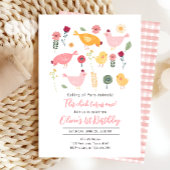 Little Chick Girl Farm Osterhühnchen Geburtstag Pappbecher