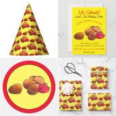 Chicken Nuggets Ketchup Junk Food Birthday Party Banner