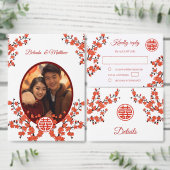 Rote Kirsche Blüten Weißer Tee Zeremonie Banner (Personalisiere diese Kollektion eines unabhängigen Creators.)