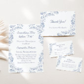 Chinoiserie Blaues Brautparty Pappteller