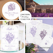 Chinoiserie Elegante Viktorianische Hochzeit Acryleinladungen