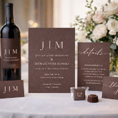 Minimal Chocolate Brown Celebration Guest Poster