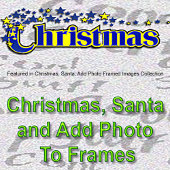 Extravaganter Weihnachtstext und Santa Lt Rundum-Adressaufkleber