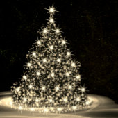 Weihnachts-Party Golden Shiny Tree Winter Schwarz Geschirrtuch