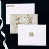 Reindeer Sleigh Holiday Paper Untersetzer