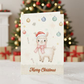 Cute Christmas Llama  Pappbecher
