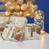 Christmas in London Personalized Wine Label Weinetikett (Personalisiere die Kollektion dieses unabhängigen Creators.)