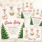 Santa Baby Winter Baby Dusche Dankeskarte