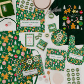 Grünes Weihnachtsgebäck Keksmuster Schürze