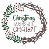 CHRISTMAS BEGINNT MIT CHRISTEN GESCHENKPAPIER SET