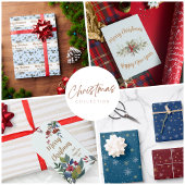 Frohe Weihnachten Berries Gold Script Custom Foto Karte