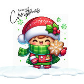 Funny Holiday Pickles in Santa Hats Aufkleber