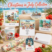 Weihnachten im Juli mit dem Weihnachtsmann am Stra