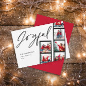 Modern minimalistisch 2 Foto Weihnachtsrot